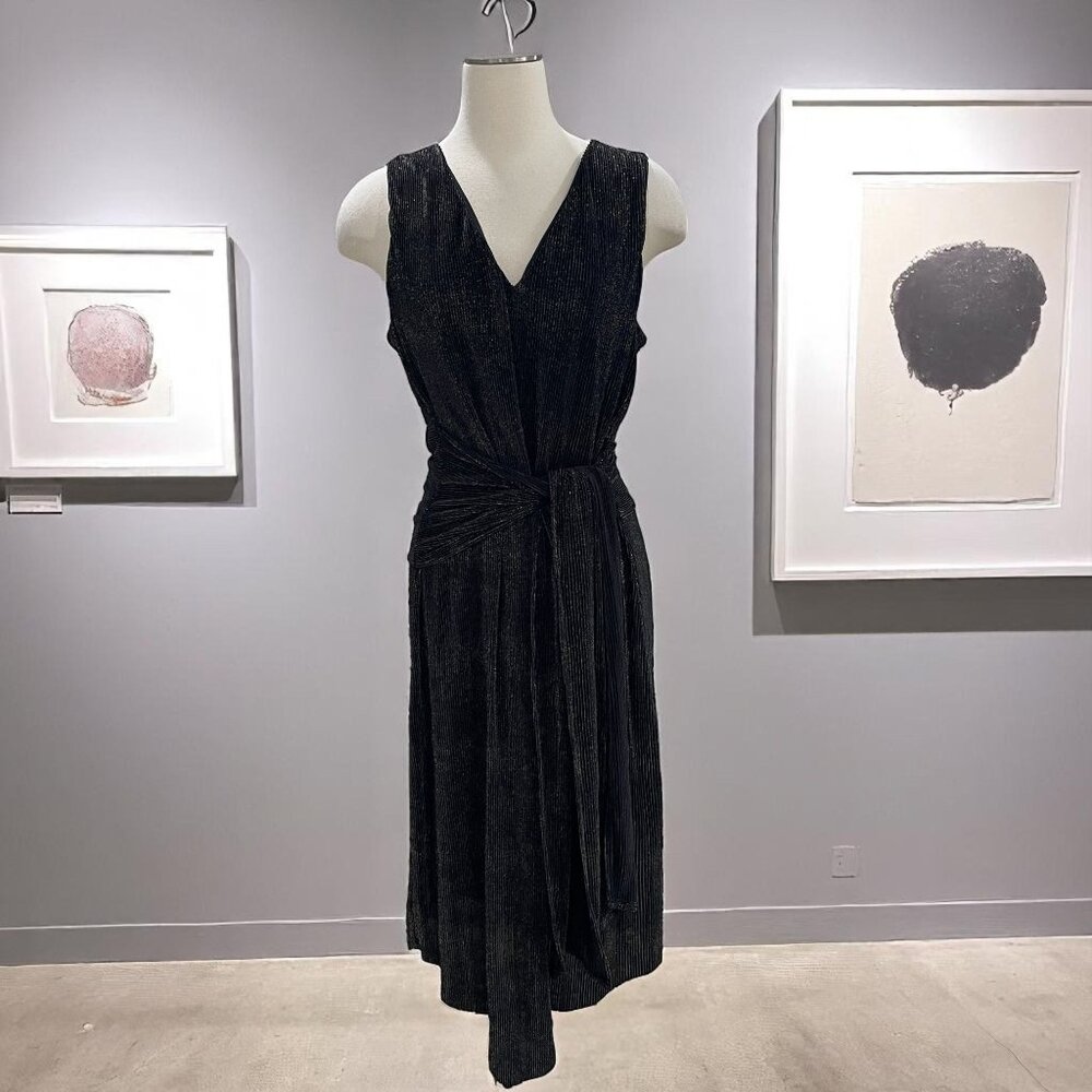 Rachel Roy XXL Black Metallic Pleated Dress NWT‎ Party Cocktail Formal Plus Size